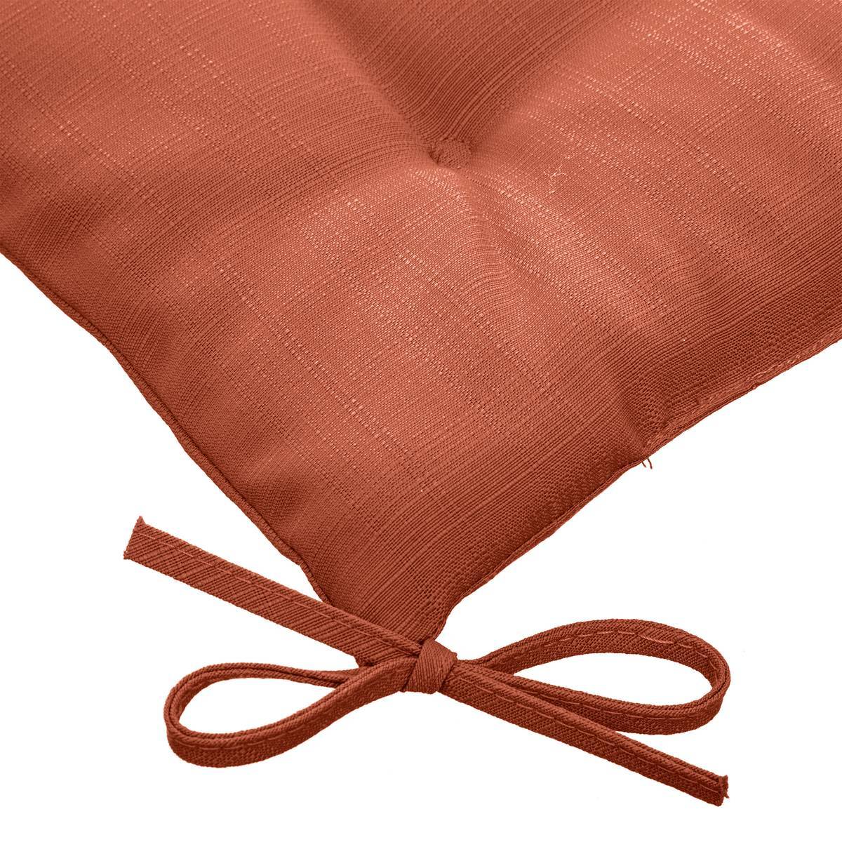 Hesperide - Galette de chaise carrée 4 points "Korai" terracotta 40x40x4cm en polyester Hespéride - Image 3