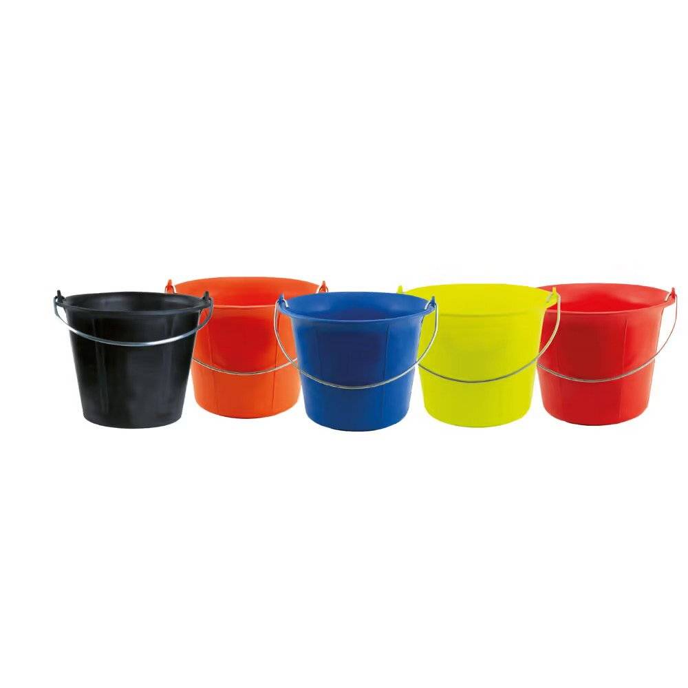 Lot de 5 Seaux Plastique 11L Couleurs Vives - Mondelin