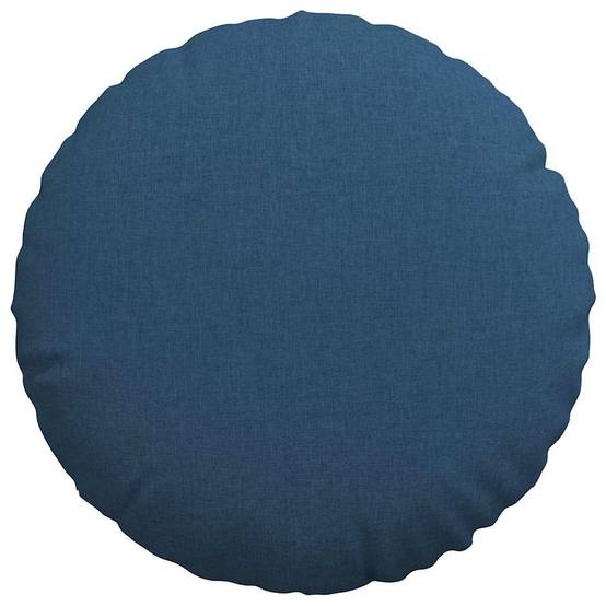 Lot de 2 Grands Coussins de Sol Ronds Tissu Doux et Déhoussable pour Salon Bleu Ø 60 x 21 cm – ComfortXL Outdoor Living - Image 6