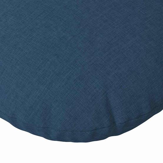Lot de 2 Grands Coussins de Sol Ronds Tissu Doux et Déhoussable pour Salon Bleu Ø 60 x 21 cm – ComfortXL Outdoor Living - Image 7