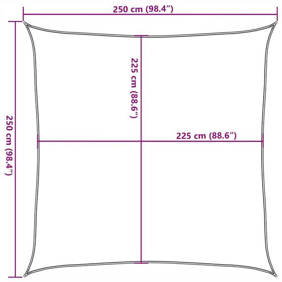 Voile d'ombrage PEHD rouge 2.5 x 2.5 m 160 g/m² - PANGIVO - Image 10