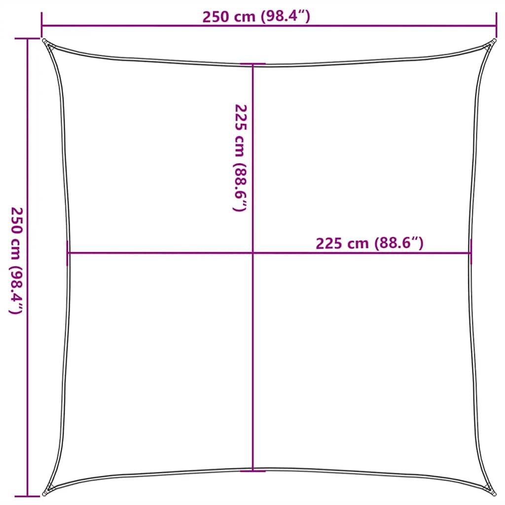 Voile d'ombrage PEHD rouge 2.5 x 2.5 m 160 g/m² - PANGIVO - Image 10
