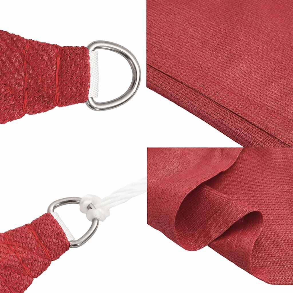 Voile d'ombrage PEHD rouge 2.5 x 2.5 m 160 g/m² - PANGIVO - Image 6