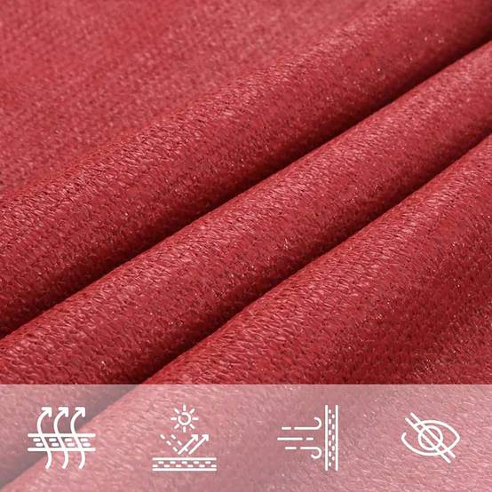 Voile d'ombrage PEHD rouge 2.5 x 2.5 m 160 g/m² - PANGIVO - Image 7