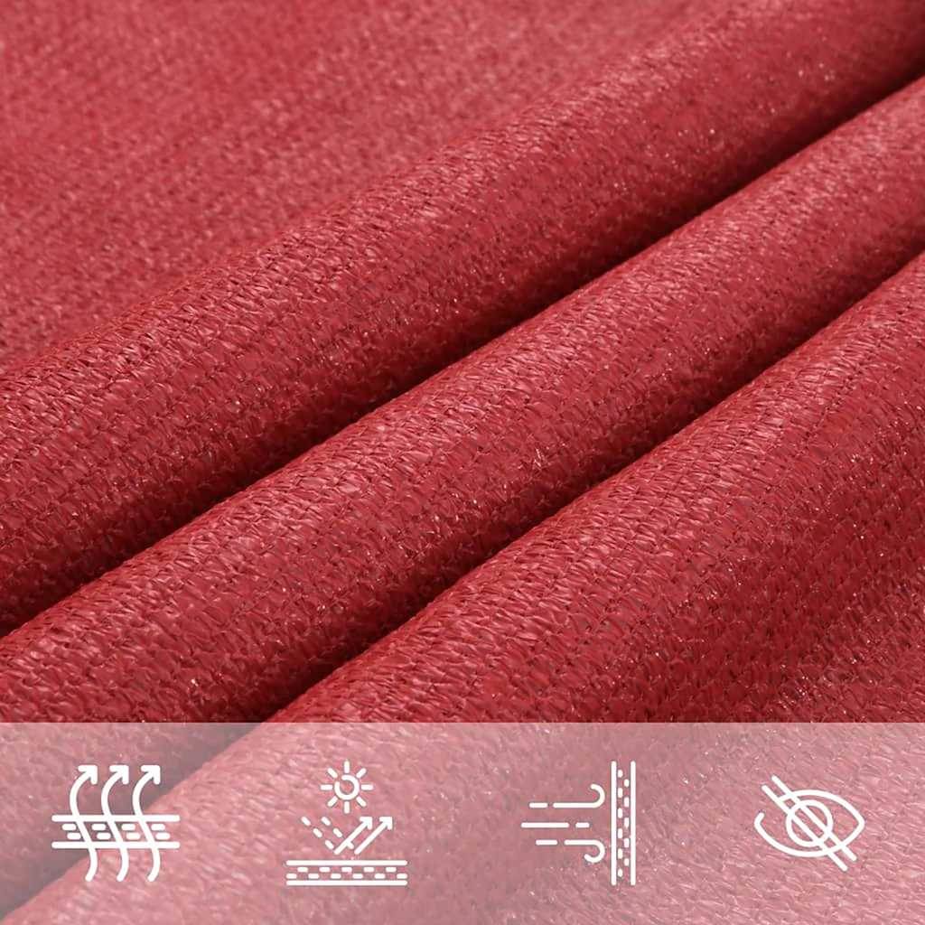 Voile d'ombrage PEHD rouge 2.5 x 2.5 m 160 g/m² - PANGIVO - Image 7