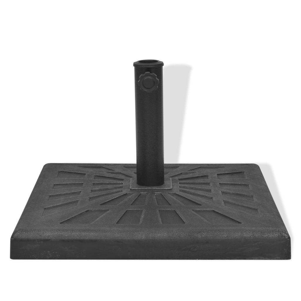 Helloshop26 - Socle pied base carrée de parasol résine diamètre 38 et 48 mm noir 12 kg - Image 2
