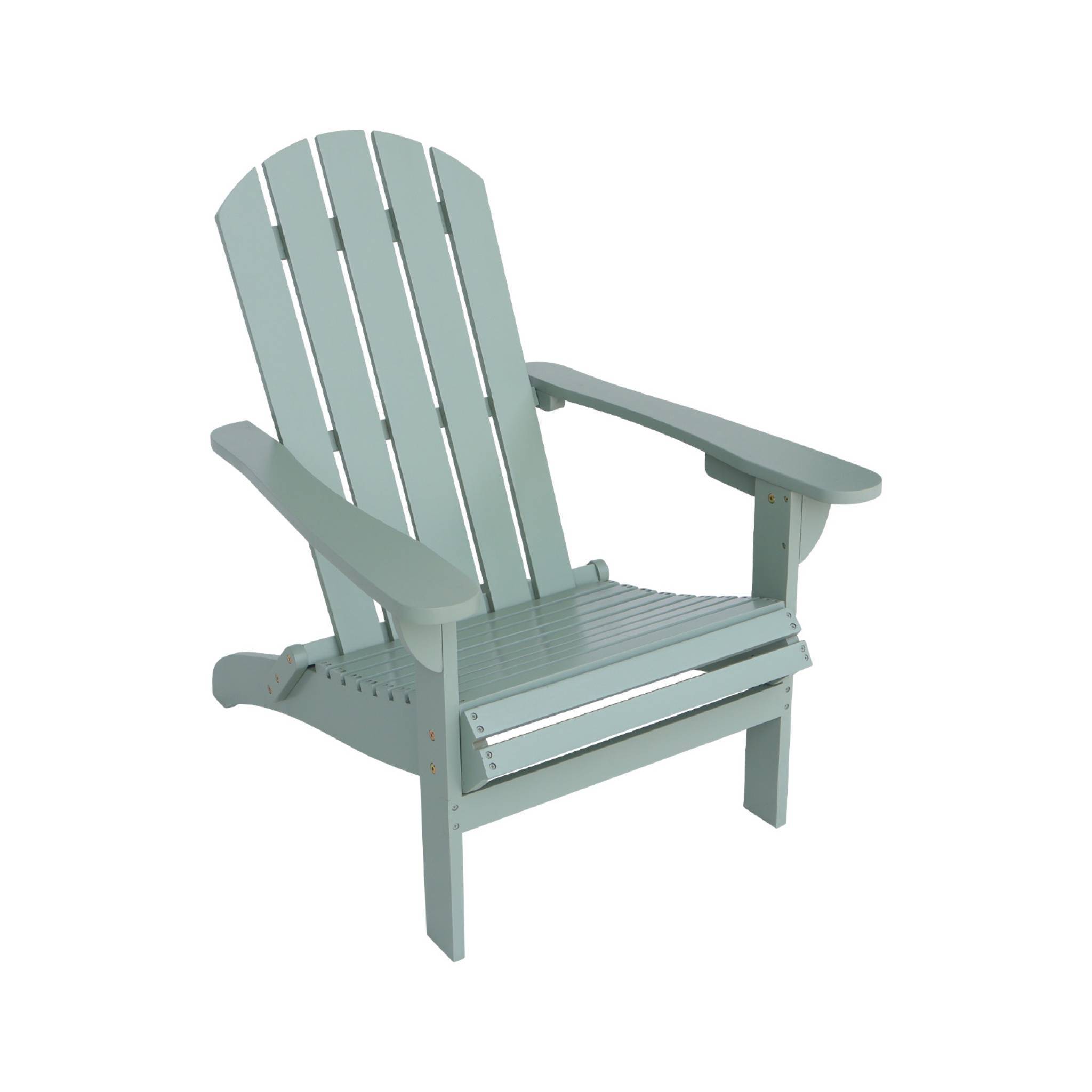 sweeek - Fauteuil adirondack vert de gris en bois d'acacia avec accoudoirs KERINA. plusieurs coloris. 90 x 71 x 91.5 cm | sweeek - Image 2