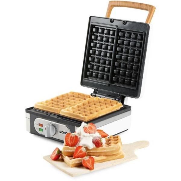 Machine a Gaufre - Gaufrier Electrique  - DOMO - DO9274W - 1400 W - 2 gaufres XL - Blanc - Image 3