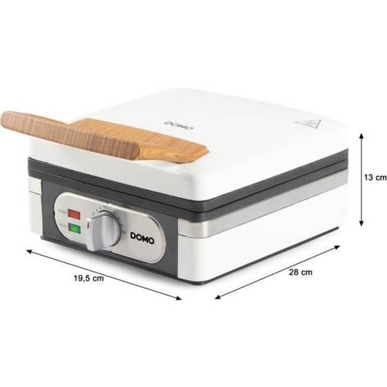 Machine a Gaufre - Gaufrier Electrique - DOMO - DO9274W - 1400 W - 2 gaufres XL - Blanc - Image 2