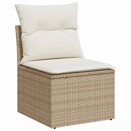 Vidaxl - Ensemble de canapé de jardin 7 pcs Beige Poly rotin vidaXL 3348837 - Image 8