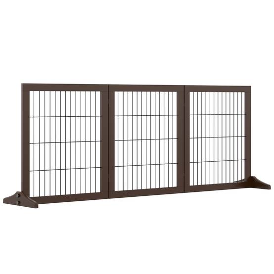 Barrière de sécurité bois de pin brun 185.00 x 36.00 x 71.00 cm - PANGIVO - Image 1