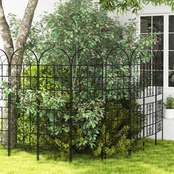 Lot de 2 Treillis de Jardin en Métal 180x50cm Treillis Décoratif Extérieur pour Plantes Grimpantes - Image 2
