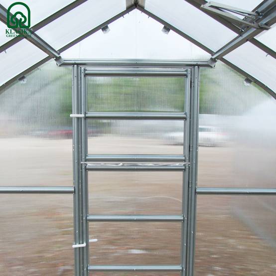 Serre KLASIKA Standard 10m2, 2,5m x 4m, 6 mm avec revêtement en polycarbonate (Avec 2 toits ouvrants automatiques) - Image 4