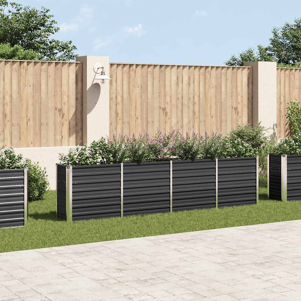 Prolenta Premium - Jardinière acier anthracite 320 x 40 x 77 cm - Prolenta premium p367.3 - Image 2