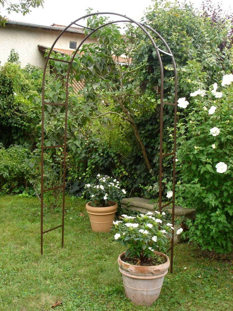 Louis Moulin - Arche tube ROND20 classique fer vieilli - 130x40x250 cm - Acier époxy Louis Moulin - Image 3