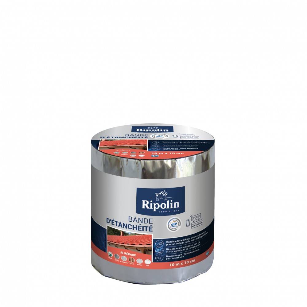 Ripolin - Bande d'étanchéité Adhésive ripolin, 10 m x 10 cm, aluminium - Image 4