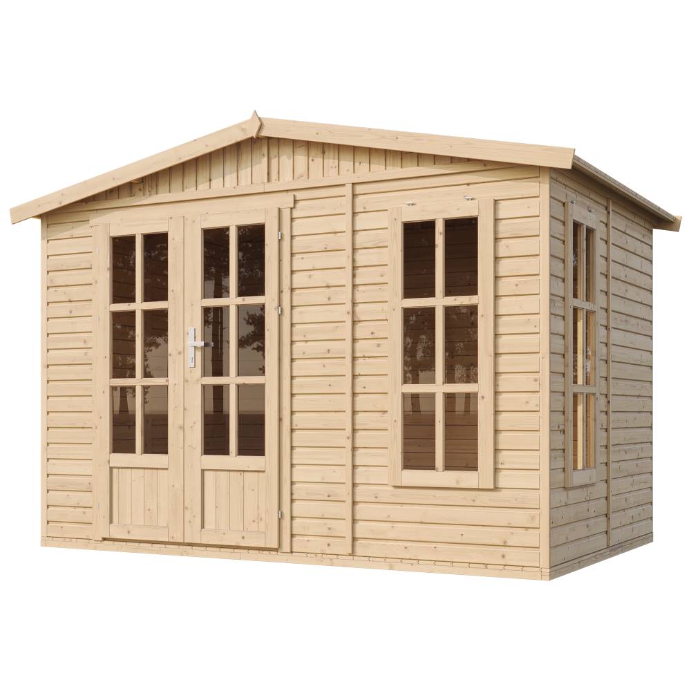 Timbela - Abri de jardin en bois 6 m² / l332xP222xH232cm - Cabanon jardin extérieur avec sol - Chalet de Loisirs - 17 mm d’épaisseur - Timbela M334FB - Image 2