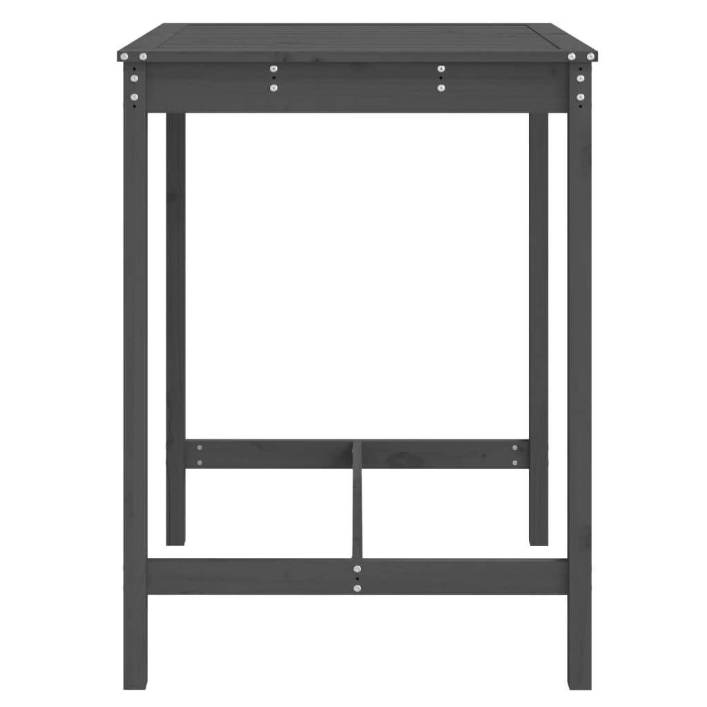 ComfortXL - Table Haute de Jardin Grise 82,5x82,5cm en Bois de Pin, Mange-Debout Stable pour Extérieur – ComfortXL Outdoor Living - Image 5