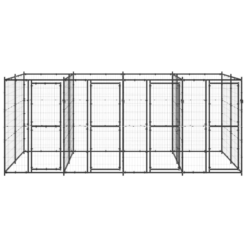 Helloshop26 - Chenil extérieur cage enclos parc animaux chien extérieur acier 9,68 m² - Image 3