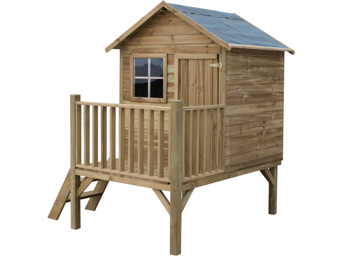 Maisonnette En Bois Avec Toboggan "tomek" -habitat Et Jardin - Image 3