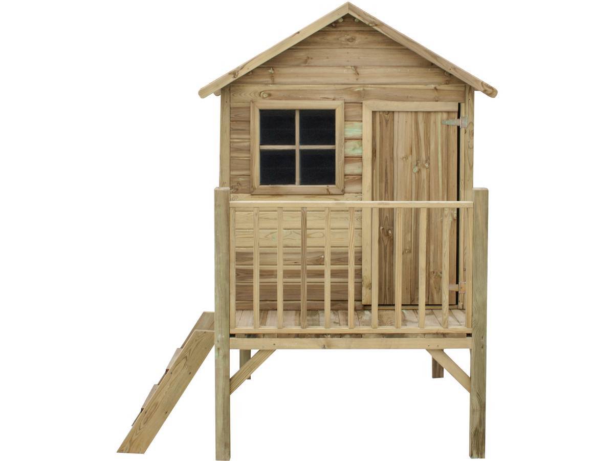 Maisonnette En Bois Avec Toboggan "tomek" -habitat Et Jardin - Image 2