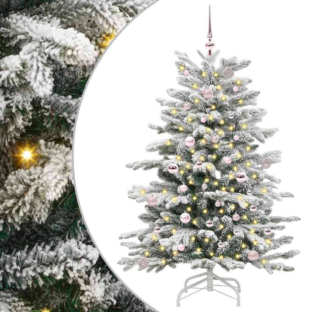 Sapin de Noël | Arbre de Noël Artificiel à Branches Articulées Blanc 150 cm Maison Chic - Image 2