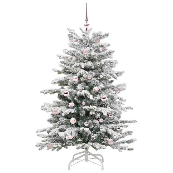 Sapin de Noël | Arbre de Noël Artificiel à Branches Articulées Blanc 150 cm Maison Chic - Image 3