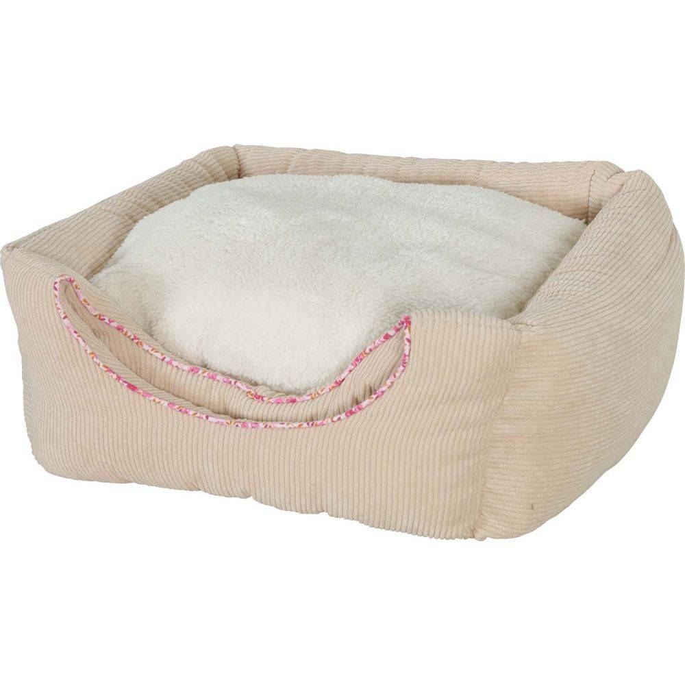 Zolux - Niche pour chats en velours côtelé Bloom - Image 4