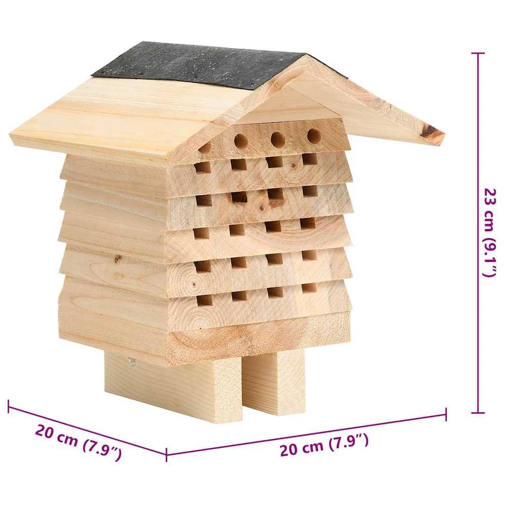 Vidaxl - Hôtel d'abeilles Bois de sapin massif 22x20x20 cm vidaXL 314814 - Image 3