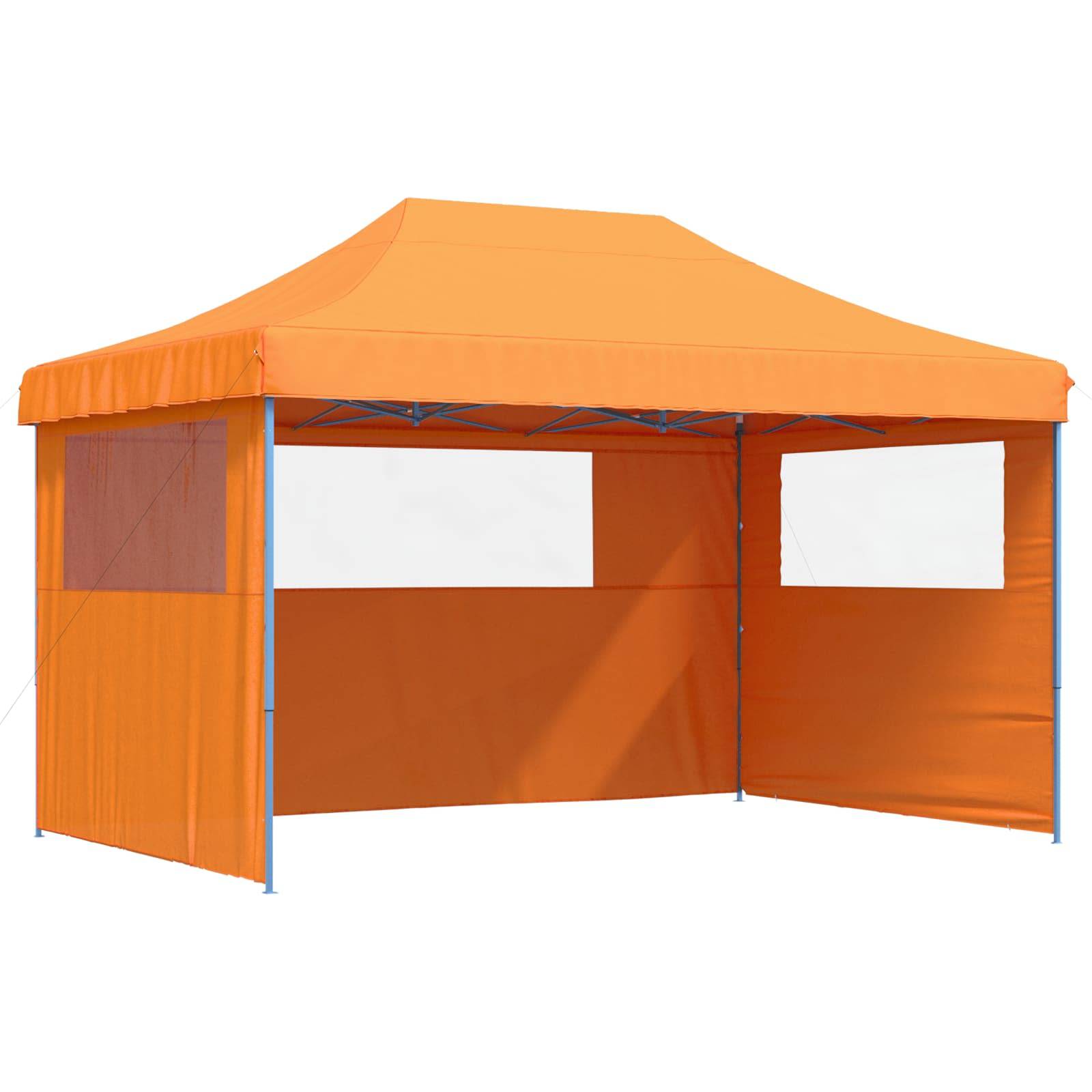 Tente de réception pliable acier et tissu oxford orange et bleu 440 x 292 x 315 cm - PANGIVO - Image 2