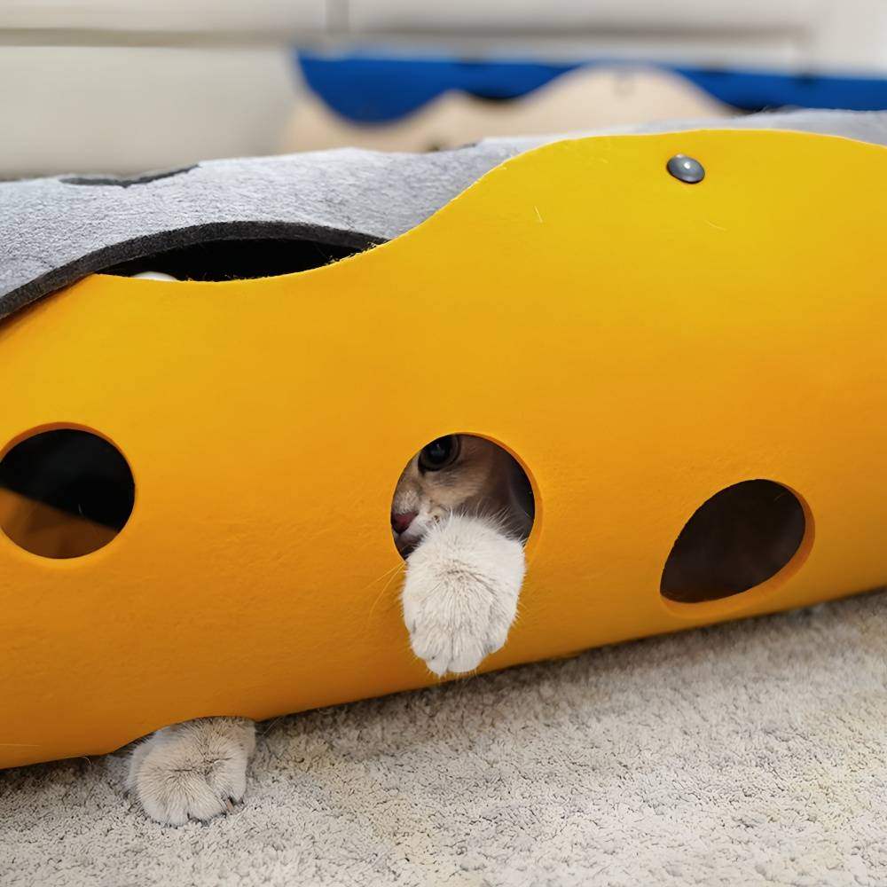 IntiMeg - Tunnel pour chat DIY Orange-gris 3 mm (65 x 30) IntiMeg - Image 4