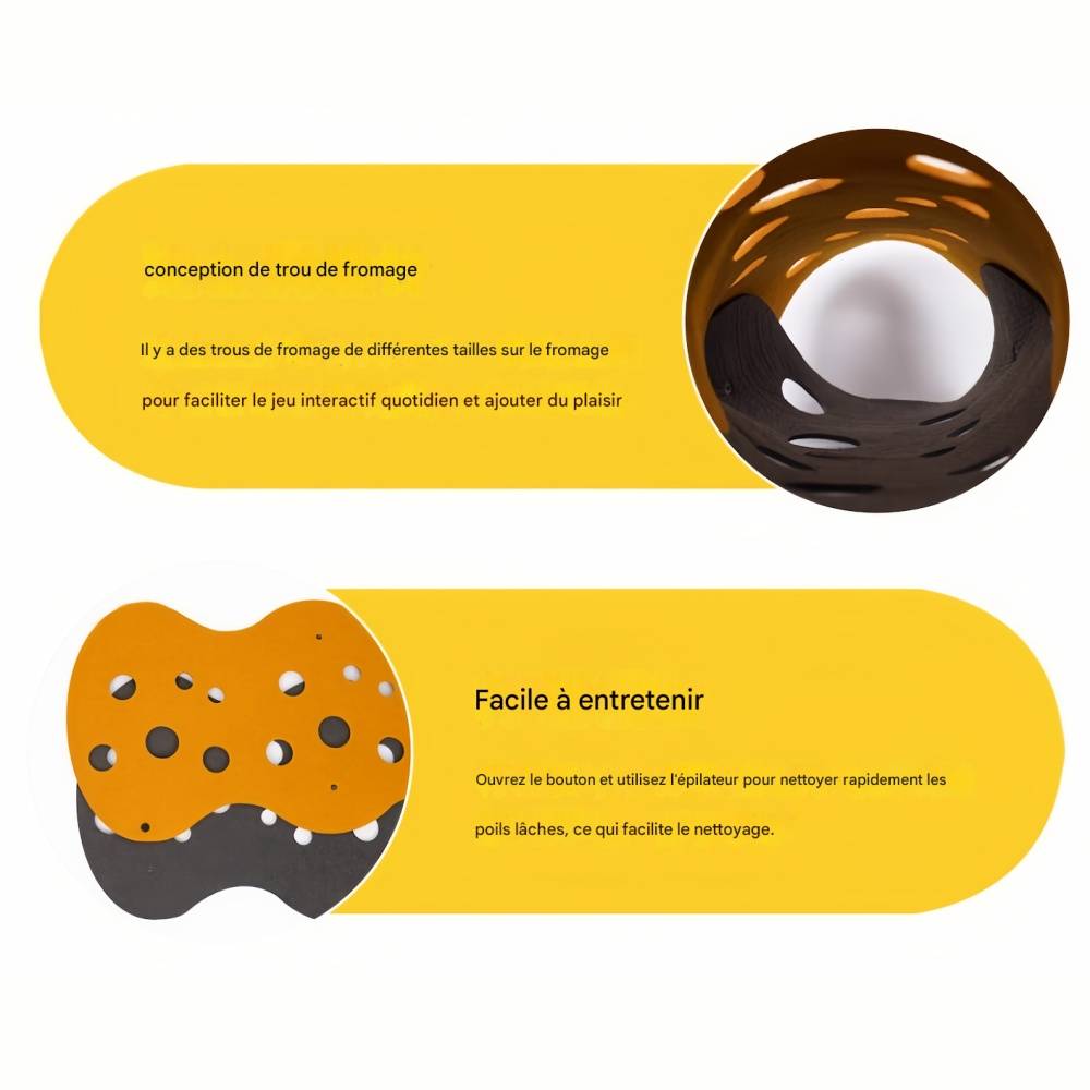 IntiMeg - Tunnel pour chat DIY Orange-gris 3 mm (65 x 30) IntiMeg - Image 7