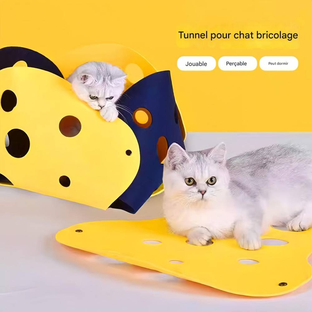IntiMeg - Tunnel pour chat DIY Orange-gris 3 mm (65 x 30) IntiMeg - Image 3