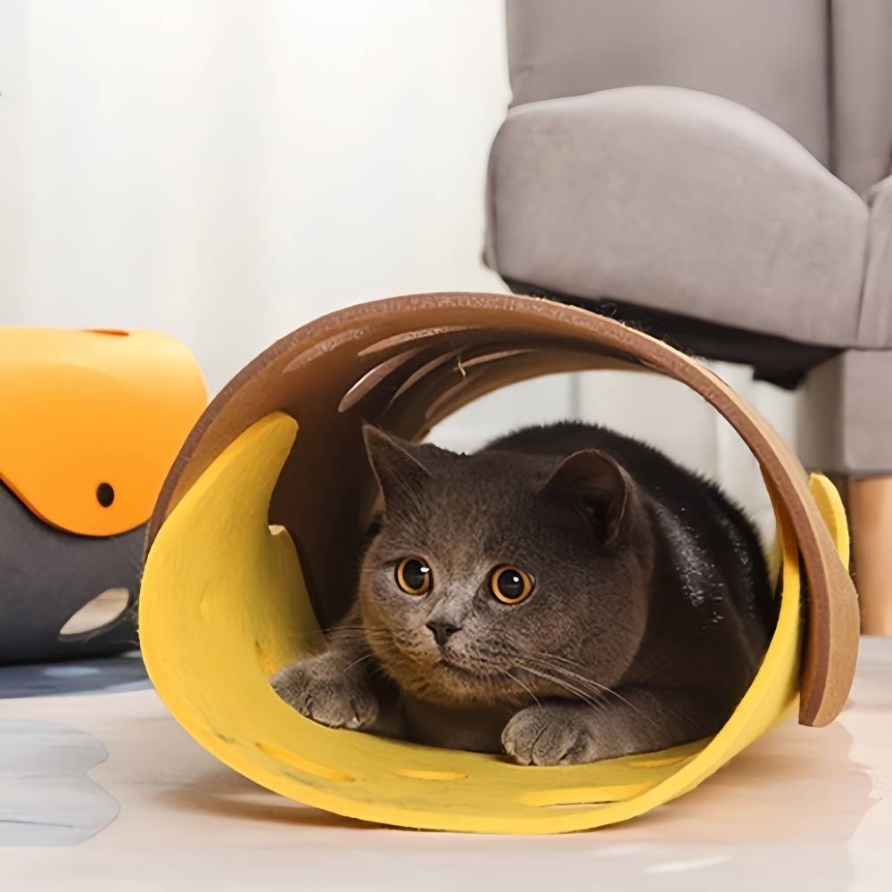 IntiMeg - Tunnel pour chat DIY Orange-gris 3 mm (65 x 30) IntiMeg - Image 6