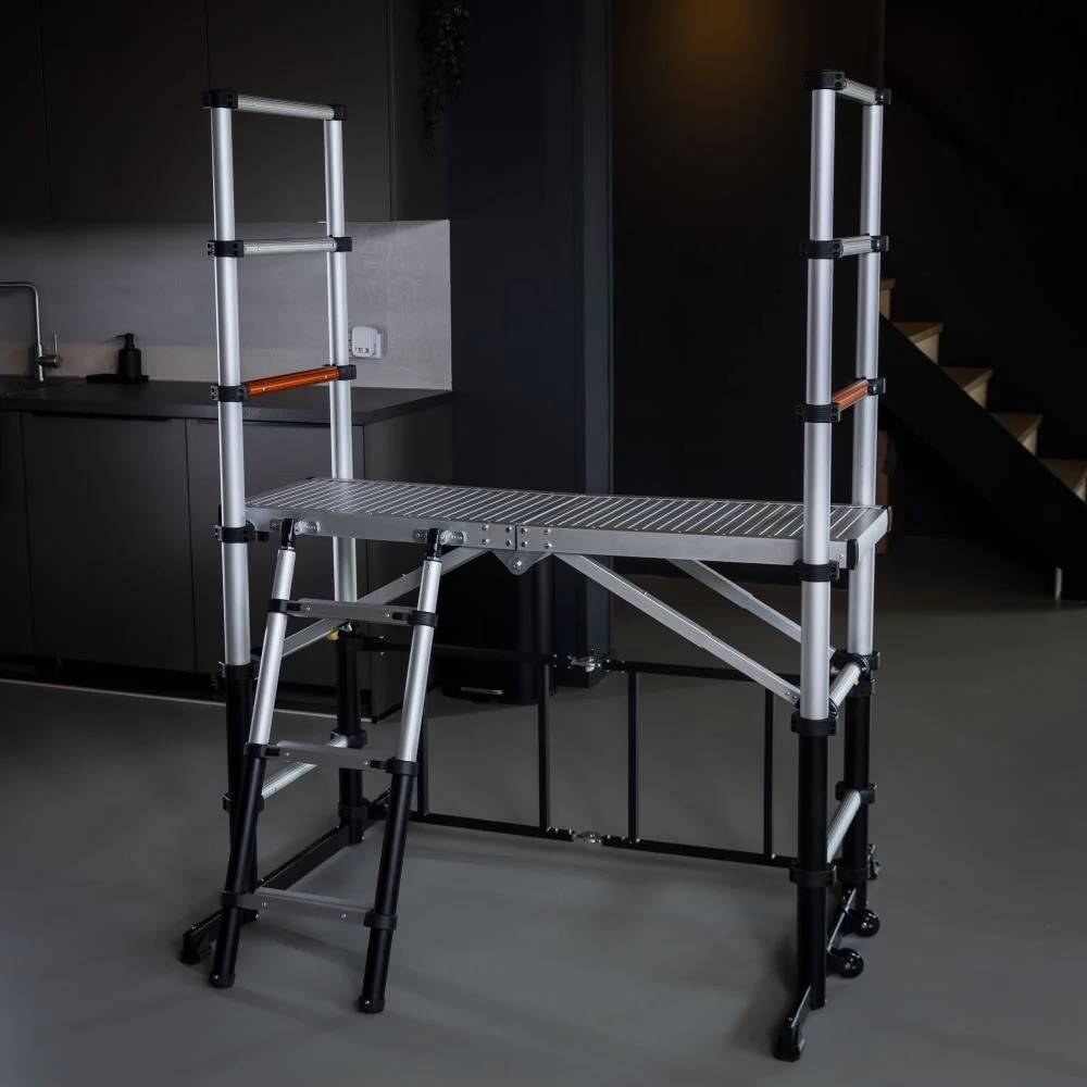 Échafaudage télescopique aluminium Batavia – plateforme 120x48 cm – hauteur 90 cm - Image 3