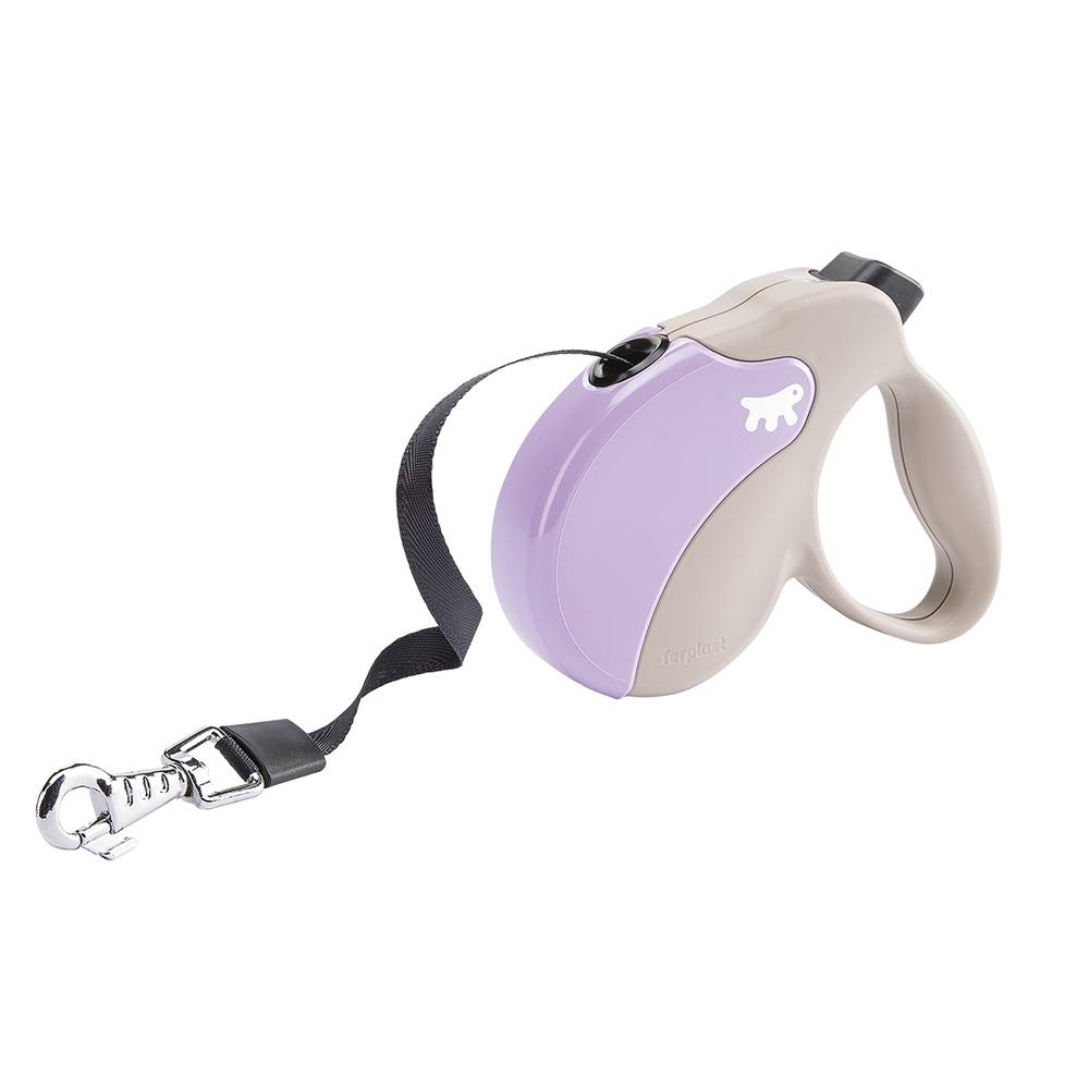 Ferplast - Ferplast Laisse Chien Enrouleur AMIGO SMALL, Laisse pour petits chiens jusqu'à 15 Kg. Sangle Extensible max 5 m. Bouton de verrouillage et de - Image 1