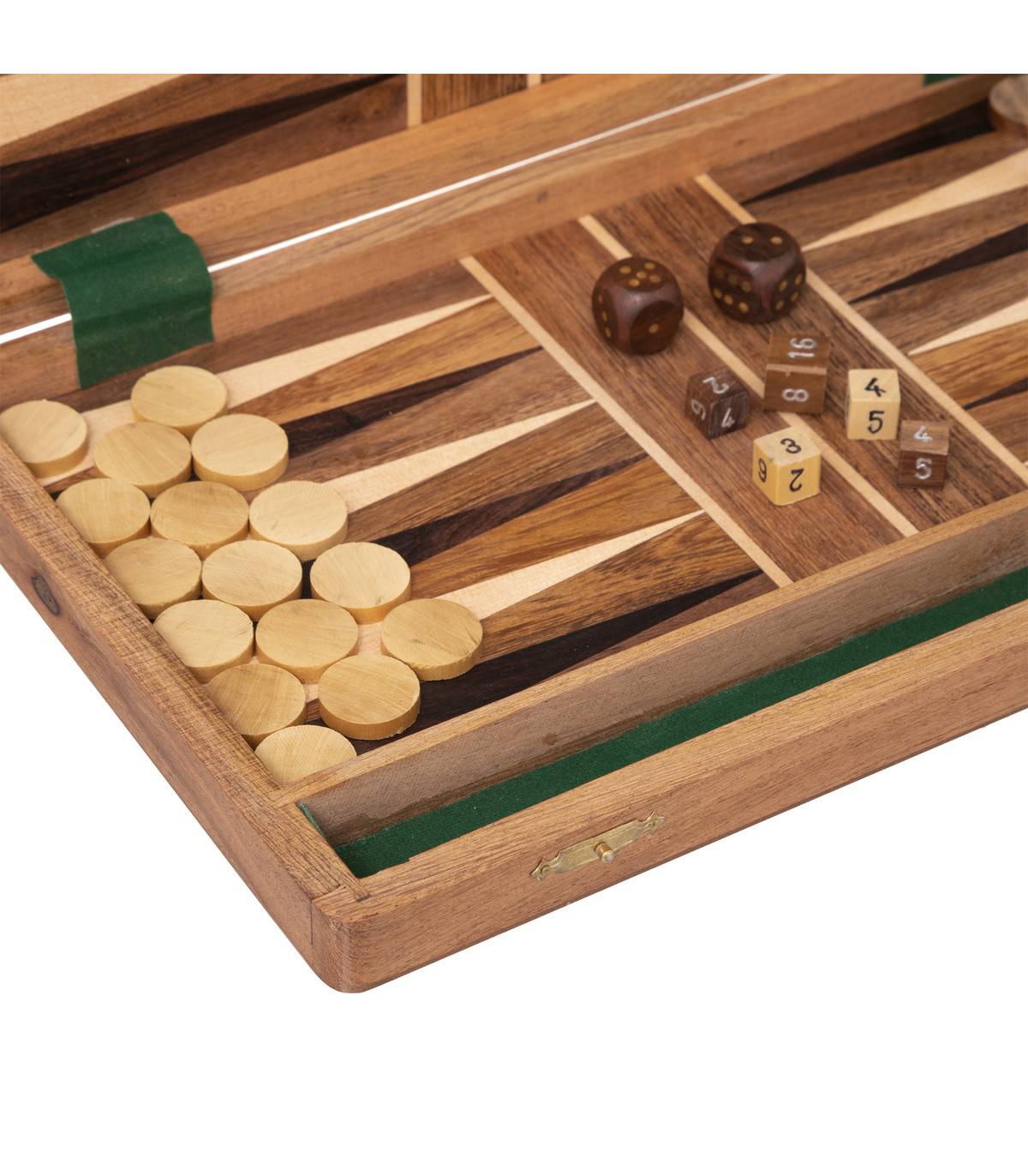 Atmosphera - Objet déco Jeu de Backgammon en Bois d'Acacia 36 x 41 cm - Image 5