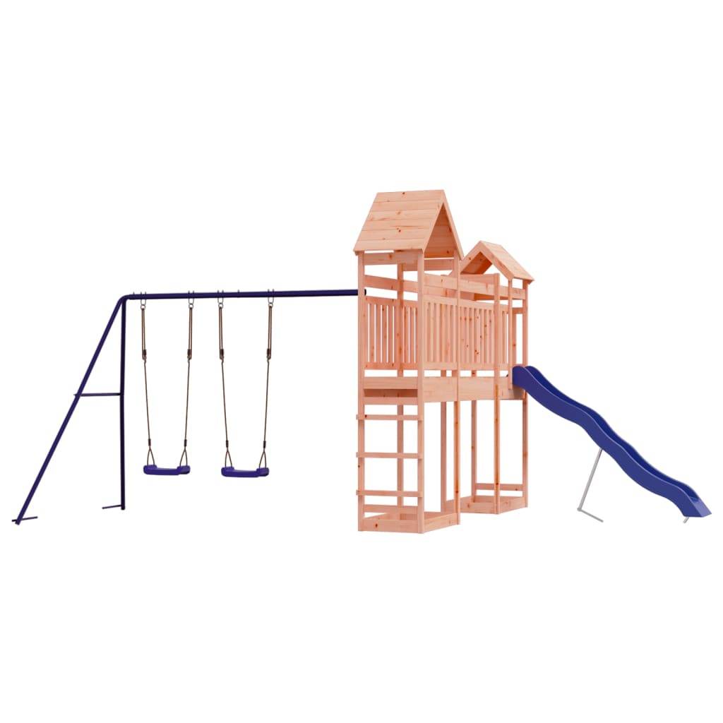 Helloshop26 - Aire de jeux d'extérieur balançoires toboggan portiques robuste jeux jardin 492 x 358 x 238 cm bois massif de douglas - Image 2