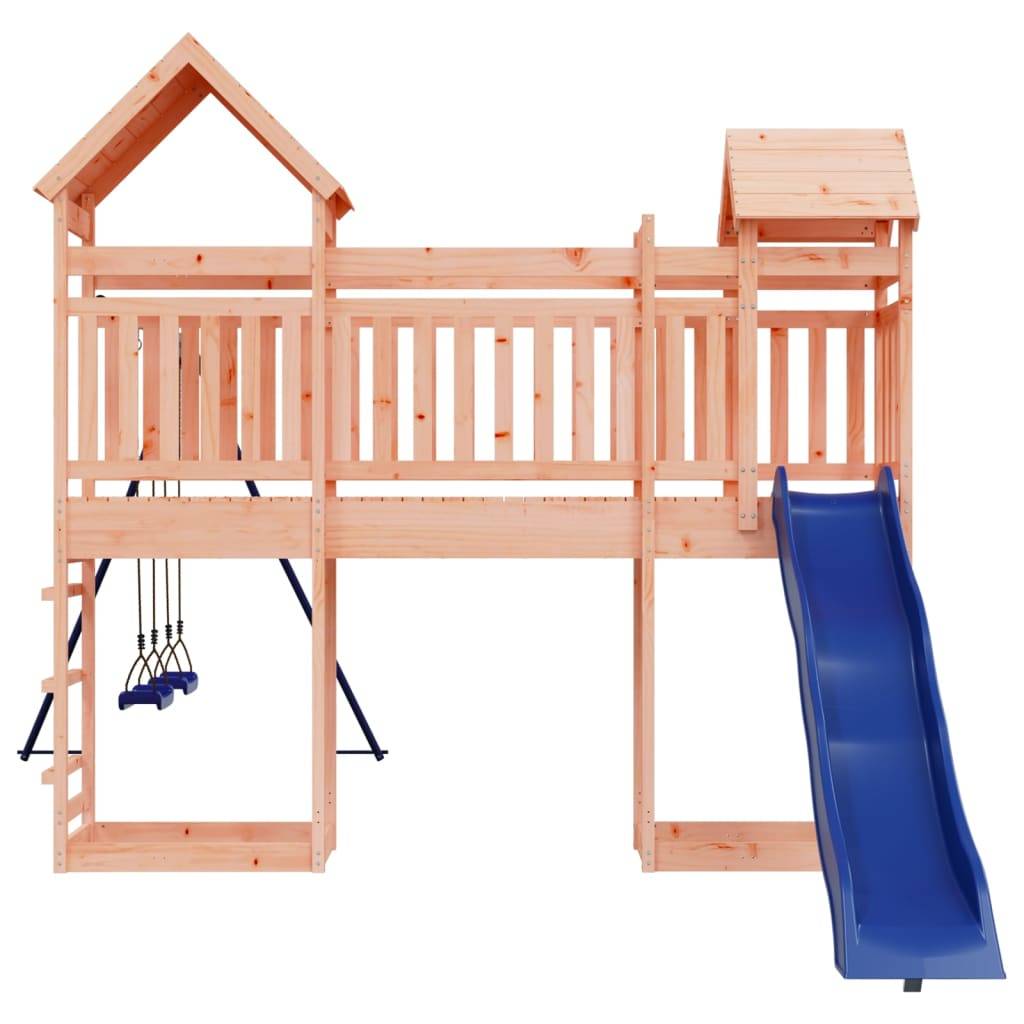Helloshop26 - Aire de jeux d'extérieur balançoires toboggan portiques robuste jeux jardin 492 x 358 x 238 cm bois massif de douglas - Image 5