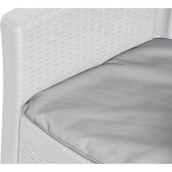 Dmora - Chaise d'extérieur Dboatti, Siège de jardin, Fauteuil d'extérieur effet rotin, 100% Made in Italy, 60x58h89 cm, Blanc - Dmora - Image 6