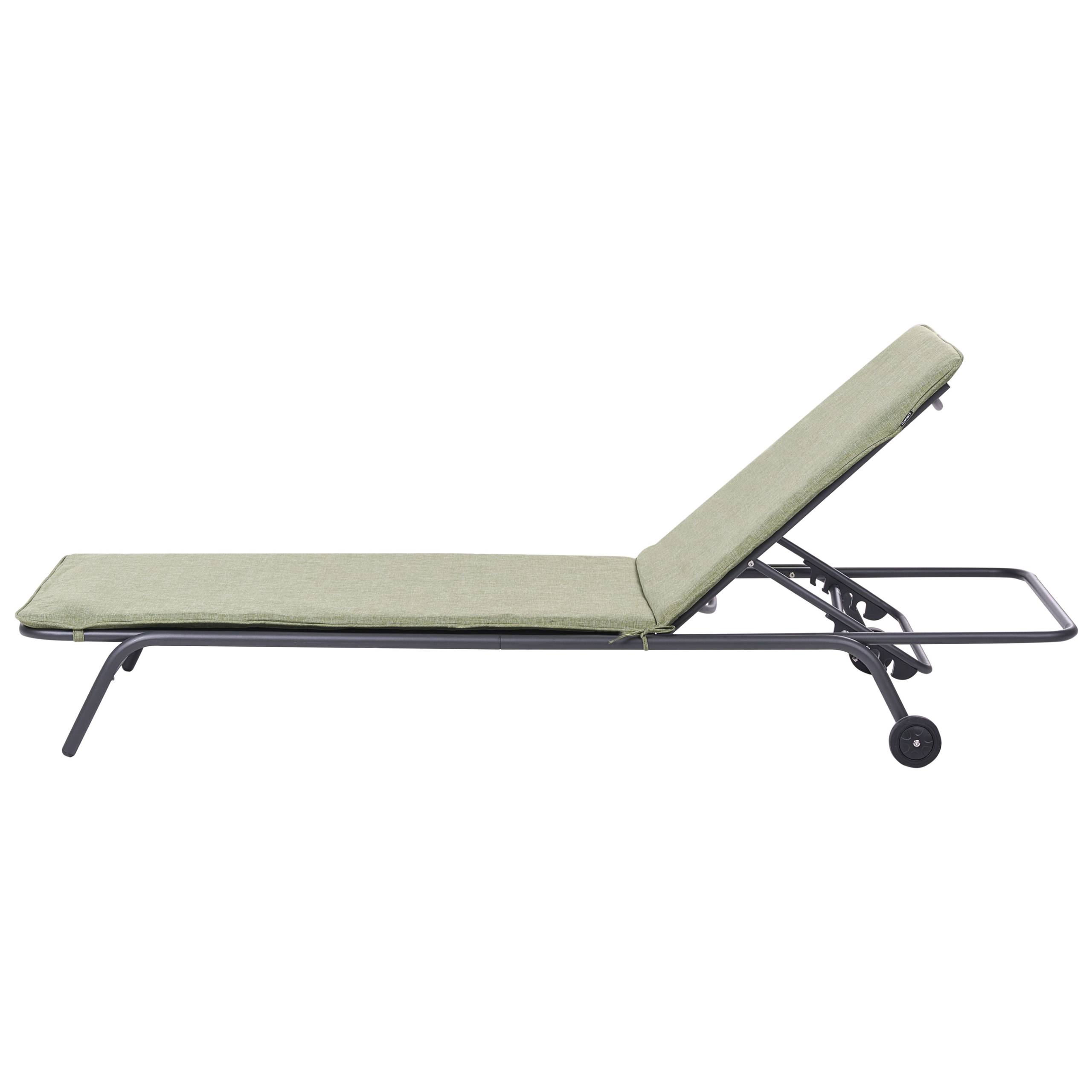 Beliani - Chaise longue Acier Vert VOLTERRA - 75x168x93- Beliani - Image 5