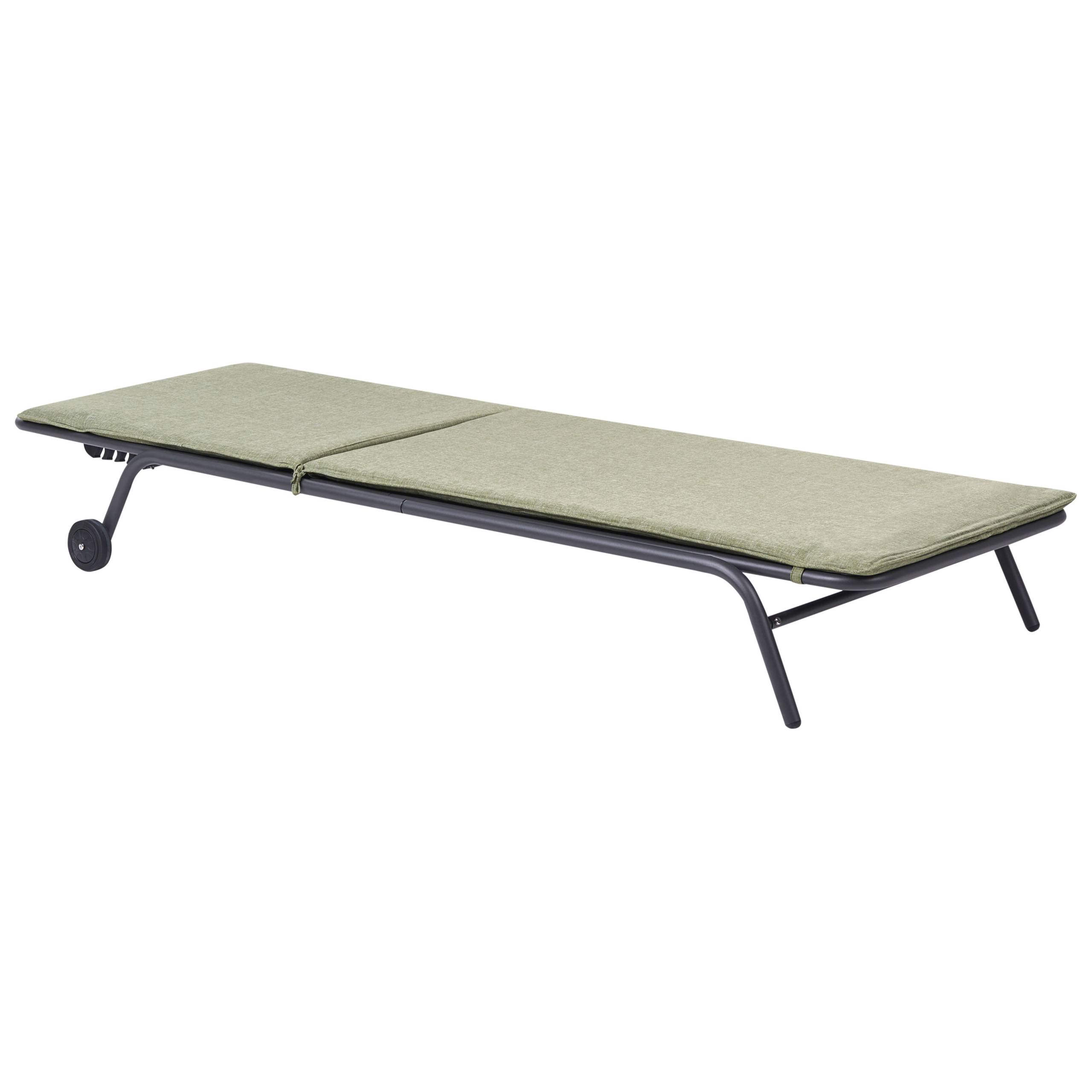 Beliani - Chaise longue Acier Vert VOLTERRA - 75x168x93- Beliani - Image 4