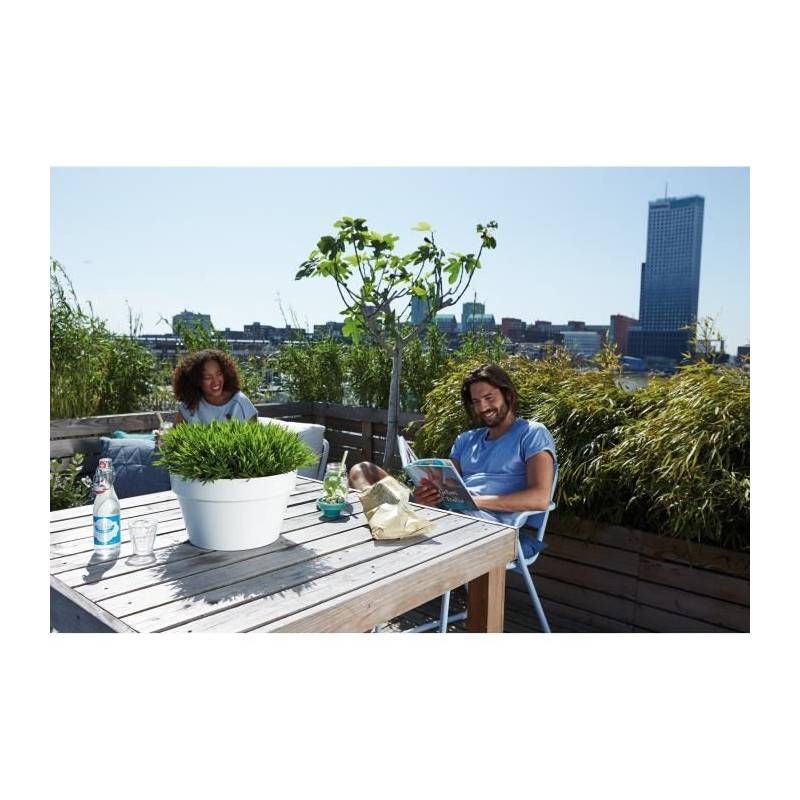 Elho - Elho Pot De Fleurs Loft Urban - Coupe 35 Cm - Bleu Vintage - Image 6