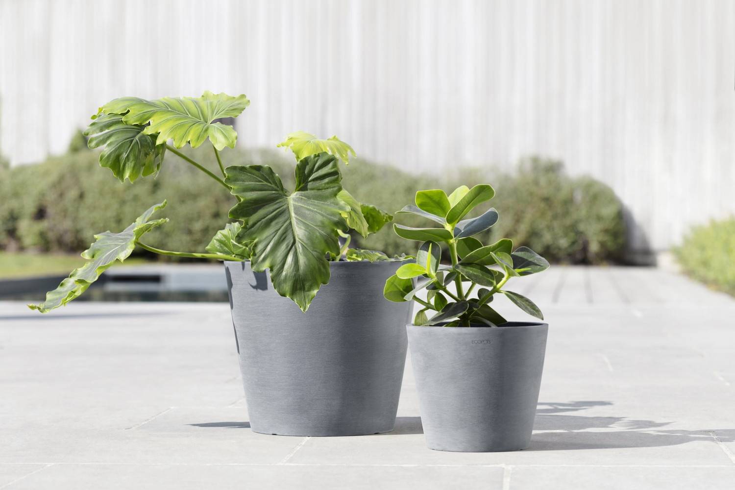Ecopots - Pot Rond Amsterdam 30 Bleu Gris + réservoir d'eau - Ø 30 x H. 26,3 cm - 12,8 L ECOPOTS - Image 5