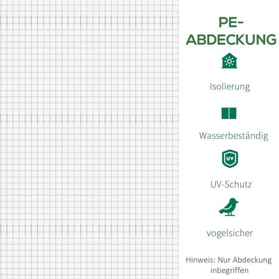 Bâche Serre Remplacement PE Jardin Protection 300x200x200cm Blanc - ComfortXL Outdoor Living - Image 6