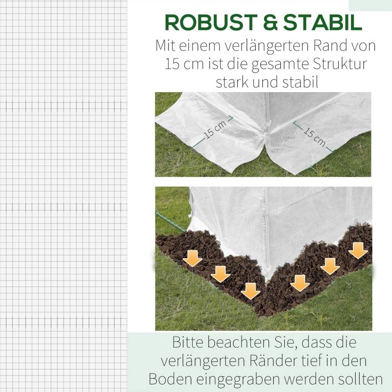Bâche Serre Remplacement PE Jardin Protection 300x200x200cm Blanc - ComfortXL Outdoor Living - Image 5