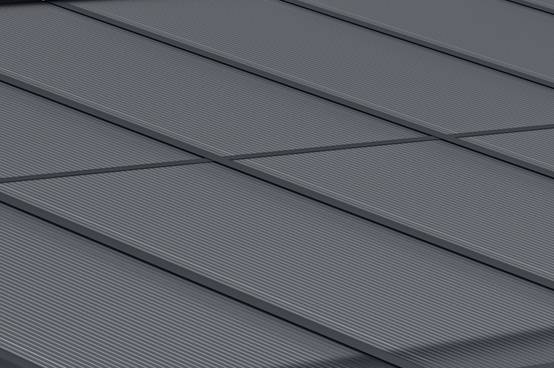 Pergola/Carport adossée 12m² KLEO 4x3 m gris - toit terrasse en aluminium et polycarbonate - Image 6