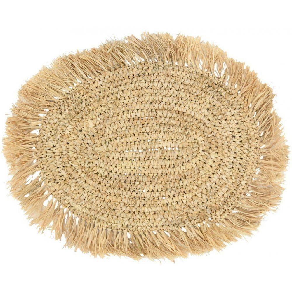 Aubry Gaspard - Set de table en raphia (Lot de 6) Ovale - Image 3