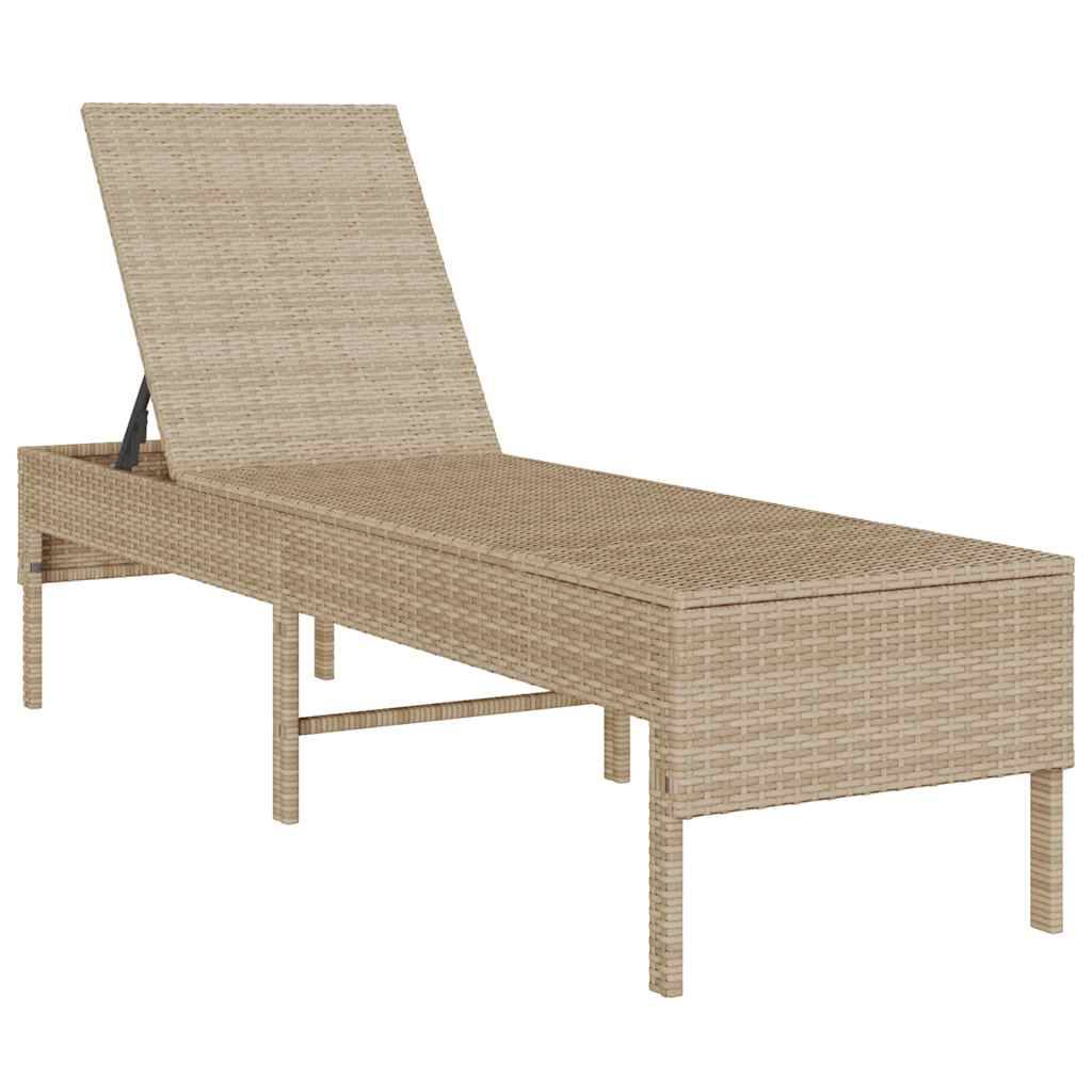 Vidaxl - Transat avec coussin beige 55x200x44cm résine tressée vidaXL 4104103 - Image 5