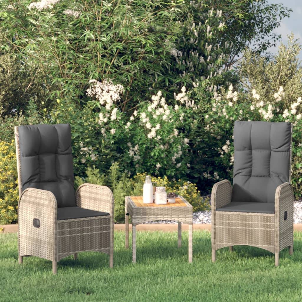 Chaise bois composite 2 places polyester gris 57 x 62,5 x 109 cm - Prolenta premium p3150.5 - Image 2